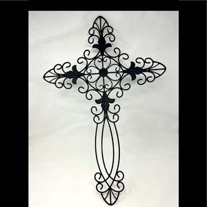 Black Metal Cross 21 X 15. Wall Decor